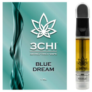 3Chi Delta 8 THC Vape Cartridge with Cannabis Derived Terpenes – Blue Dream